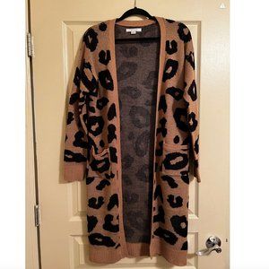 Leopard Print Long Cardigan